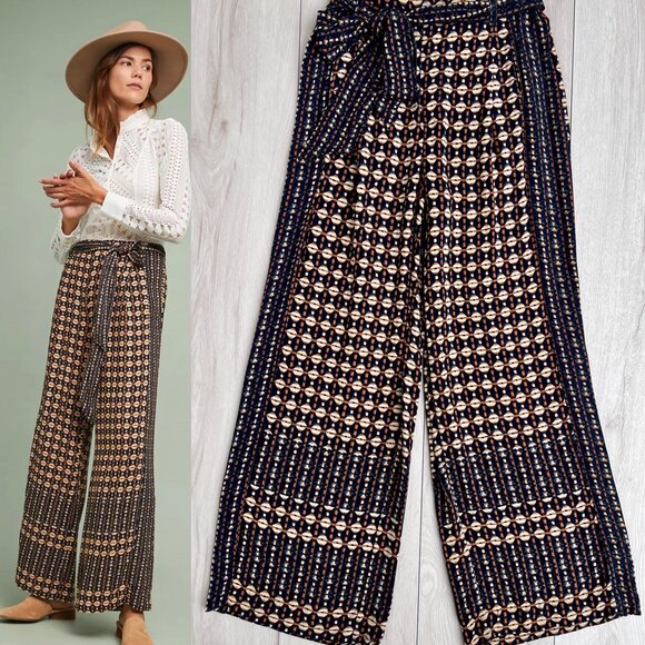 Anthropologie Pants - Anthropologie Ett Twa Metzner Wide-Leg Trousers Size 4/Lady of Leisure Aesthetic